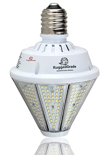 RuggedGrade 9,600 Lumen LED Post or High Bay Bulb – 80 Watt LED retrofit Bulb- 5000K White - 80 Watt -E26 or E39 LED Reversible High Bay or Post Top Light Bulb - UL + DLC Listed RuggedGrade 9,600 Lumen LED Post or High Bay Bulb – 80 Watt LED retrofit Bulb- 5000K White - 80 Watt -E26 or E39 LED Reversible High Bay or Post Top Light Bulb - UL + DLC Listed