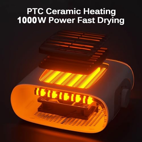 Draagbare Droger, Draagbare Droogmachine voor Kleding, 1000 W Verwarmde Kledingdroger voor Thuiswas en Appartement - Image 7