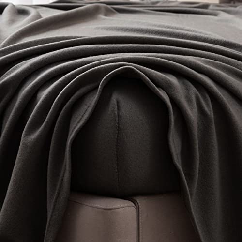 Great Bay Home Super Soft Twin Charcoal Micro Fleece Sheet Set | Cozy, Warm, Durable, Breathable, And Fluffy Bed Sheets | Microfleece Winter Sheets In Solid Colors | Christina Collection #TOP3