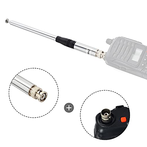TWAYRDIO Antenne CB Portable télescopique 27MHz BNC, Compatible pour Midland Cobra Uniden radios CB portatives – vue 3