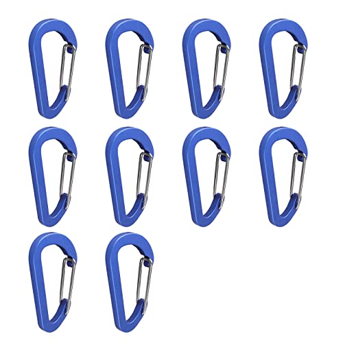Shurhome 10Pcs Wiregate Carabiner Clip Heavy Duty Accessory Clip Large Size for Hiking Camping Fishing Outdoor Backpack