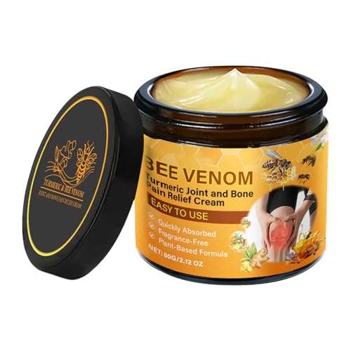 Crema Para Calmar A La Articulación De La Cúrcuma: Reparación De Veneno De Abeja, Humectante | Ligero Y Absorbente Para El Cuello, Las Manos, La Espalda, Las Rodillas, La Recuperación M
