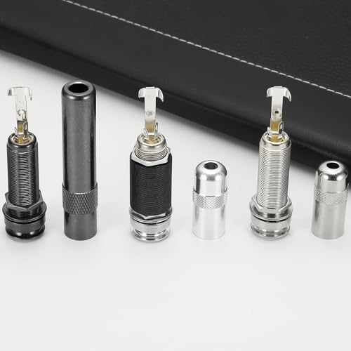 Prise jack cylindrique 6,35 mm MECCANIXITY en métal gris acier pour guitare - 4
