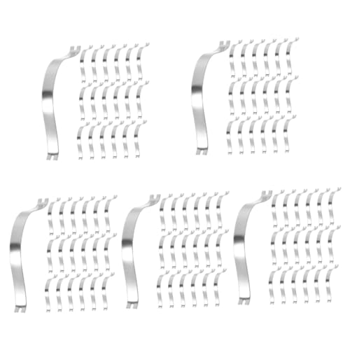 Image of Unomor 500pcs Aluminum Alloy Spring Clips for Picture Frames Backing Clips for Photos and Artwork Reliable and Easy to Install Picture Hanging Hardware