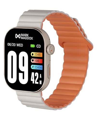 Smartwatch unisex Mark Maddox Smart HS2007-10 blanco y naranja con llamadas y GPS