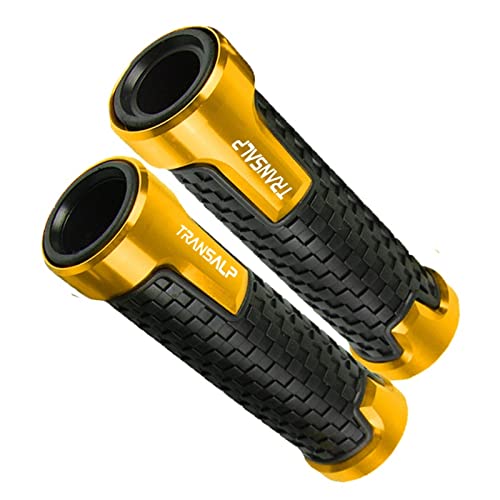 Guidon moto 22mm Transalp 700 embouts de course CNC dorés premium