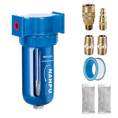NANPU Zinc Alloy 3/8" NPT Activated Carbon Compressed Air Filter image 2