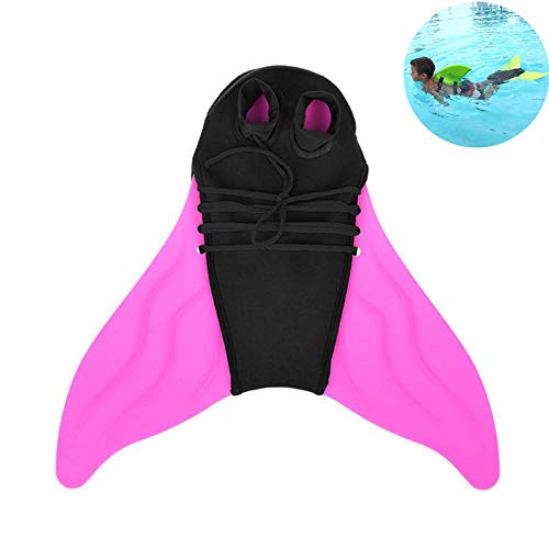 lesgos Coda di Sirena Monofin, Regolabile Swim Foot Flipper per Bambini Bambini Nuoto Immersioni Formazione (Pink(Childs))