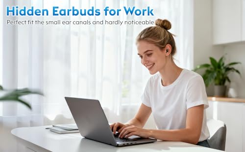 Image of Mini Sleep Earbuds for Side Sleepers, Comfortable Fit Ultra-Light Bluetooth 5.4 Invisible Sleep Headphones, LED Display Portable Case Small Earphones for Sleep Work Sports (Black)
