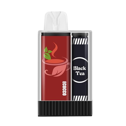 ECOCCO 電子タバコ 使い捨て シーシャ 6000回吸引可能 VAPE ノンニコチン タール無し 大容量 水蒸気タバコ 禁煙サポート ベイプ 爆煙 リキット注入済 (紅茶) mix