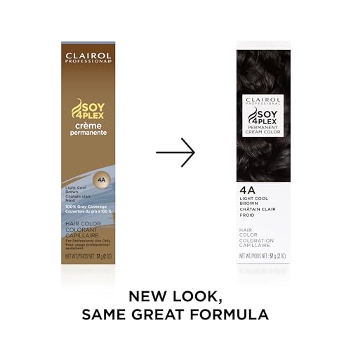 Image of Clairol Professional Permanent Cream Hair Color | 100% Gray Coverage | Blonde, Brown, Black, & Red-Violet Shades | Deep Conditioning & Fade Resistant Results