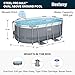Bestway Steel Pro MAX 10' x 6'7' x 33' Oval Above Ground Swimming Pool Set, 330 GPH Filter Pump, Tritech Puncture Resistant Liner, ClickConnect Steel Frame, Gray