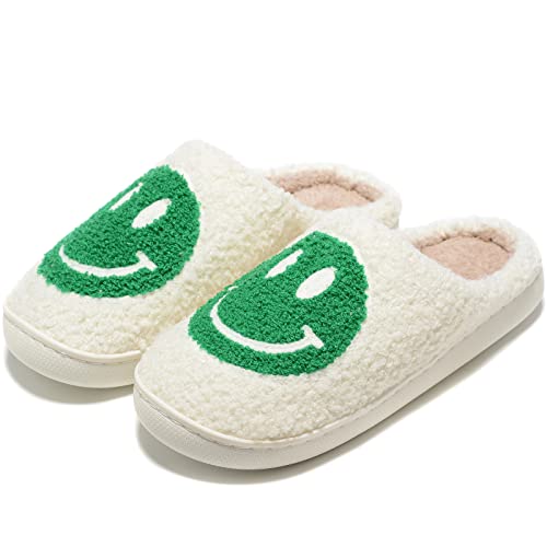 Retro Fuzzy Face Slippers for Women Men, Retro Soft Fluffy Warm Home Non-Slip Couple Style Casual...