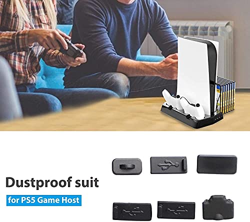 Image of Qutipek Dust Plugs For PS5-9 PCS Silicone Dust Protector Plugs For PS5 Accessories Dust Cover Plug For PlayStation 5 Disk /Digital Console