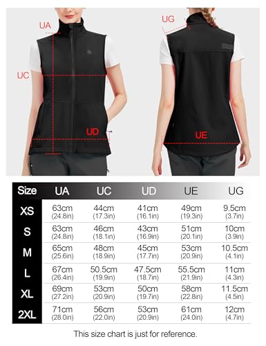 KUTOOK Weste Damen Sommer Leicht Ärmellos Laufweste Sportweste Fahrradweste Radweste Winter Softshell Fleece für Outdoor Hundesport Golf Schwarz L