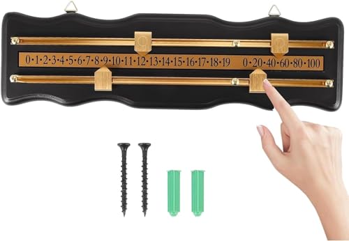 OVARIA Wall Mount Billiard Score Board Shuffleboard Scoreboard Snooker Scoreboard, Counters Club Score Keeper for Family Billiard Hall and Club