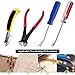 QWORK 4 Pcs Staple Remover Tool and Nail Puller Set, End Cutting Plier, V Tip Tack Pullers, for Furniture Floor Wall Car