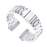 JOPLKOL Stainless Steel Strap Compatible with Fitbit Versa 4 / Fitbit Sense 2 / Fitbit Versa 3 / Fitbit Sense, Adjustable Metal Watch Bands Bracelets (Silver) - Image 3