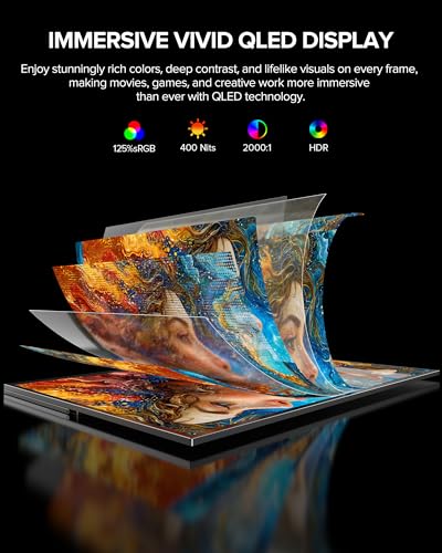 Image of UPERFECT 24 inch 120Hz QLED Portable Touchscreen Monitor 1080P 125% sRGB 400Nits w /Stand & VESA, HDMI USB-C Travel Monitor for Laptop /Gaming Devices /Phone /Mini PC, External Second Screen for Gaming & Work