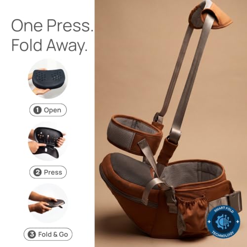 Image of Haus & Kinder Kangaroo Nest Baby Carrier for 0 to 3 Years Baby, 2-in-1 Hip Seat Baby Carry Bag for Newborn to Toddler, Ergonomic Front & Back Carry Kangaroo Bag, Adjustable Straps, Breathable, Up to 20 Kg