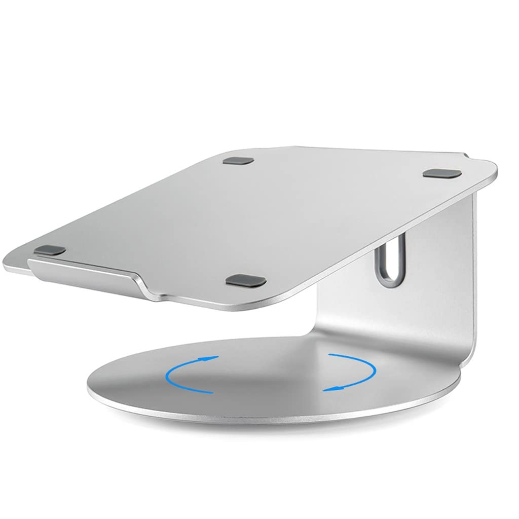Soporte elevado de aluminio para portátil con radiador giratorio premium