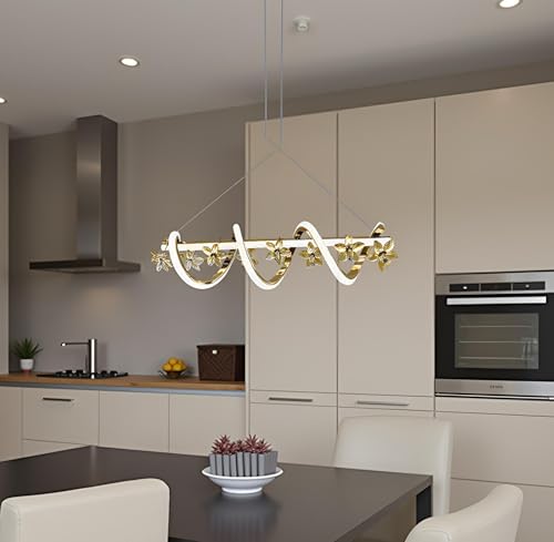 Image of LED Chandelier for Dining Table, Height-Adjustable Hanging Lamp for Breakfast Table, Hanging Light for Home Decoration (CH44)