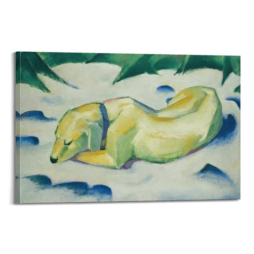Poster Franz Marc chien dans la neige pour habiller un mur vide 50x75