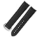 Produktbild FOUUA Uhrenarmband 22mm 20mm für Omega kompatibel mit Omega-Armband Uhrenarmband Silikon und Canvas Faltschließe Passend für Omega [SpeedMaster] [Seamaster] [De Ville]
