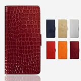 For iPhone 6sPlus/iPhone 6Plus ケース 手帳型 クロコダイル ワニ柄 ワニ革 クロコ柄 横置きスタンド機能 耐衝撃 ベルト付きなし 手帳ケース 保護カバー (天海 カラー：ワインレッド WINE RED)
