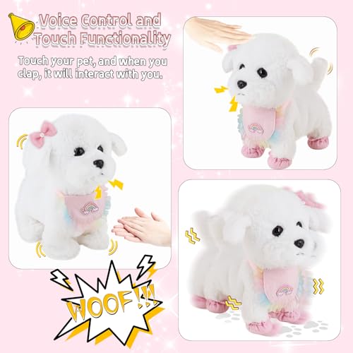 Puppy Toys for Kids, Toy Dogs That Walk and Bark, Walking Dog Toy for Kids with Leash, Interactive Stuffed Puppy with Remote Control, for Girls and Boys Aged 3-7 Year Old - Image 3
