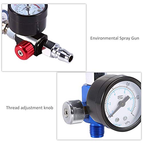 Spuitpistool luchtcompressor + luchtregelaar olie waterafscheider valfilter met tip accessoire spuitverf waterval voor spuitpistool - Image 3