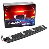 iJDMTOY OEM-Spec Smoked Lens Full LED Trunk Lid Third Brake Light Bar Assembly Compatible With 2000-2007 Mercedes-Benz W203 C-Class Sedan