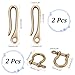 PH PandaHall 2 Sets Fish Hook Key Chains, Antique Bronze Key Rings, Wallet Clip Belt Buckle, Solid U-Shaped Key Chain, Belt Key Ring Pocket Clip with Key Fob Heavy Duty Car Key Chain