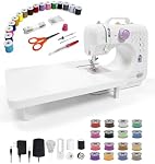 This lightweight Sewing machine is designed for convenience and versatility. Sewing Machine for Beginners,Portable 12 Built-in Stitches,(High-Low Speeds),505UJH.DC Power Supply Method.