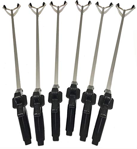 ArcMate EZ Reacher Standard Outdoor Suction Cup Reacher with Pistol Grip, Indoor Commercial and Outdoor Use, 4.5" Wide Jaw, 8lb. Capacity, Black, 40", 6 Pack (40S-6-FBA)