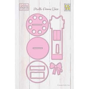 Nellie's Choice Stanzschablone Money Cake - 12 Multi Frame Dies - für Stanzmaschine - Scrapbook- und Bastelzubehör für DIY, Karten Basteln und Bullet Journals