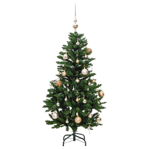 Árbol de Navidad artificial verde para salones pequeños con luces LED 5