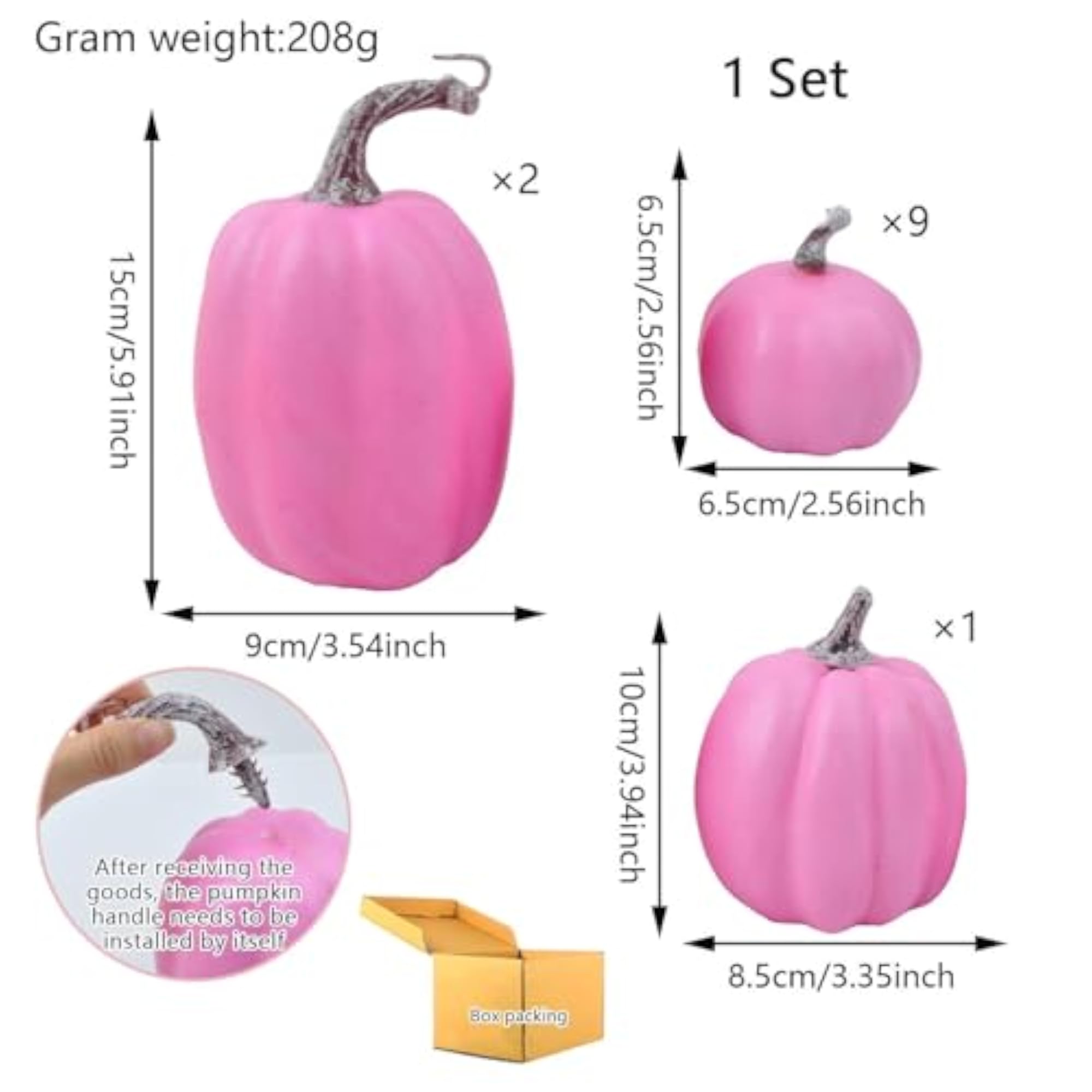 12 Pieces Pumpkins Faux Pumpkins for Tabletop Centerpiece