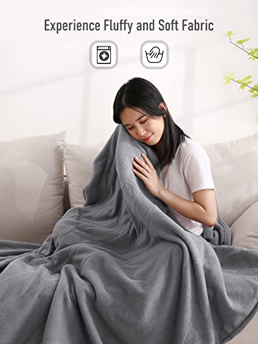 Curecure Electric Heated Blanket Full Size 77'' X 84'' Electric Blanket For Whole Body Warming, Etl And Fcc Certification Fast Heating With 4 Heating Levels & 10 Hours Auto Off, Machine Washable #TOP2