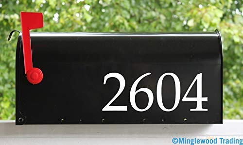 2 Sets Of 3" Custom Mailbox Numbers - Home Office Address - Vinyl Die Cut Decals #TOP2