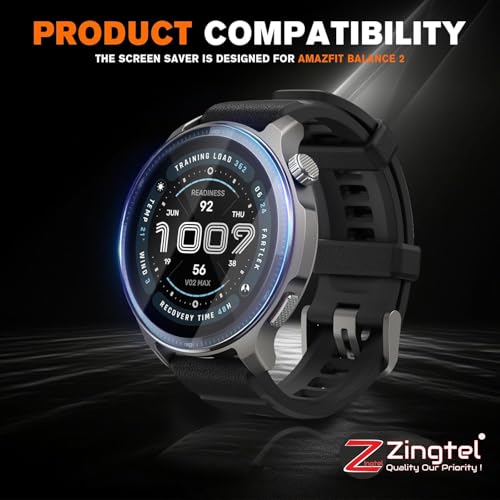 Image of 3 Pack Screen Protector Compatible With Amazfit Balance 2 SmartWatch 47 mm TPU Screen Guard Not a Tempered Glass