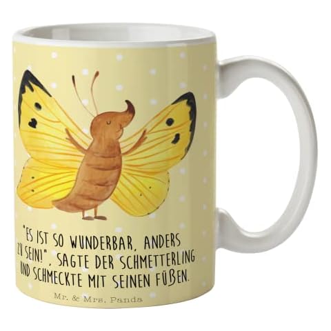 Mr. & Mrs. Panda Butterfly Lemon Butterfly - Office, Mug, Coffee Cup, Animals, Self-Love, Cute Animal Motifs, Good Mood, Special, Coffee Mug, Funny Sayings, Fact, Tea Cover