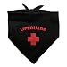Lifeguard Red and White Dog Pet Bandana - Black