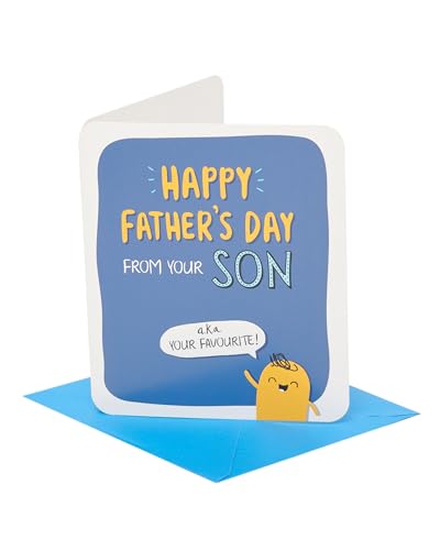 UK Greetings Tarjeta para el día del padre – Tarjeta para el día del padre – Tarjeta divertida para el día del padre – Tarjeta para el día del padre de tu hijo