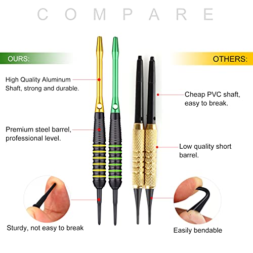 Centaur 12 Pack Soft Tip Darts, Professional 18 Gram Plastic Tip Dart Sets With 4 Colors Premium Aluminum Shafts 100 Dart Tips 16 Dart Flights And Dart Case For Electronic Dart Board thumb #3