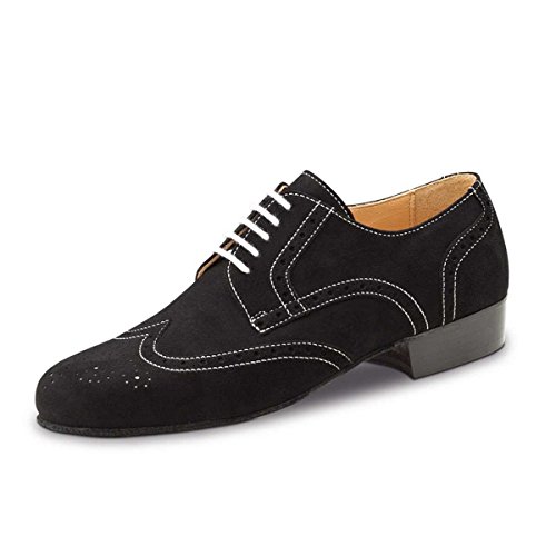 Chaussures de danse Werner Kern 28039 en nubuck noir fait main