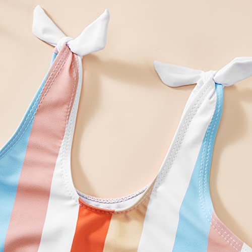 Toddler Girls Swimsuit Bowknot Swimwear Kids Two Piece Bathing Suits Bikini Set for Girls 2-12 Years2