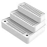 Kronabelle 3-Layer Pet Litter Steps, White Abs Anti-Tracking Ramp Stool, Adjustable Detachable Hollow Pedals for Waste Control, for Kittens Aged Felines, Automatic Cleanup Systems