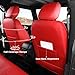 FREESOO Seat Covers Full Set for Jeep Wrangler 4 Door JK 2017 2016 2015 2014 2013, Customized Faux Leather Sahara Sport Rubicon Unlimited Willys Wheeler Altitude Red