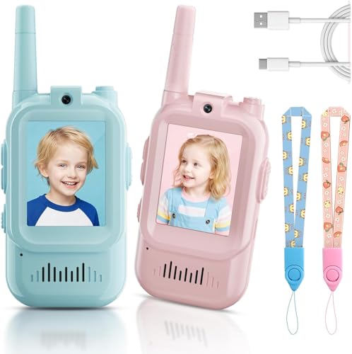 Video Walkie Talkies for Kids, Handheld 2 Pack Rechargeable ...